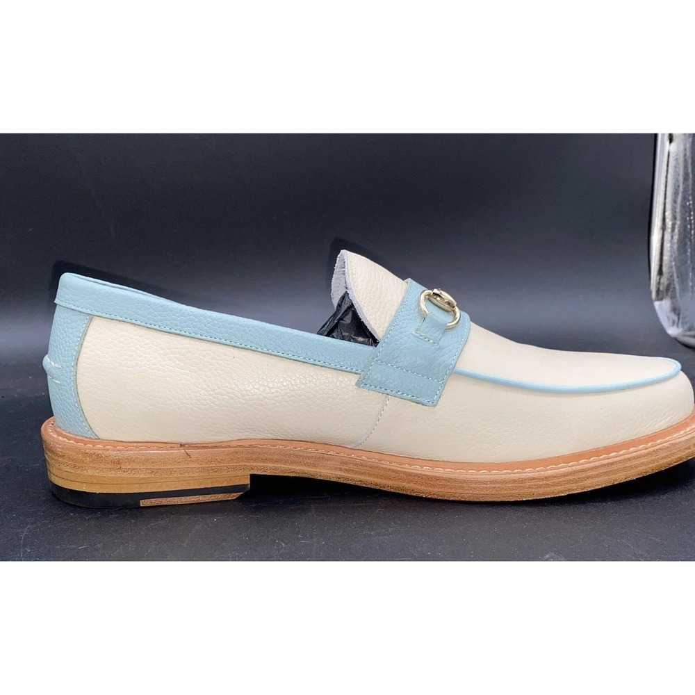 Boardwalk White Sands Leather Horse-Bit Loafers Men's 11 - Picture 15 of 16